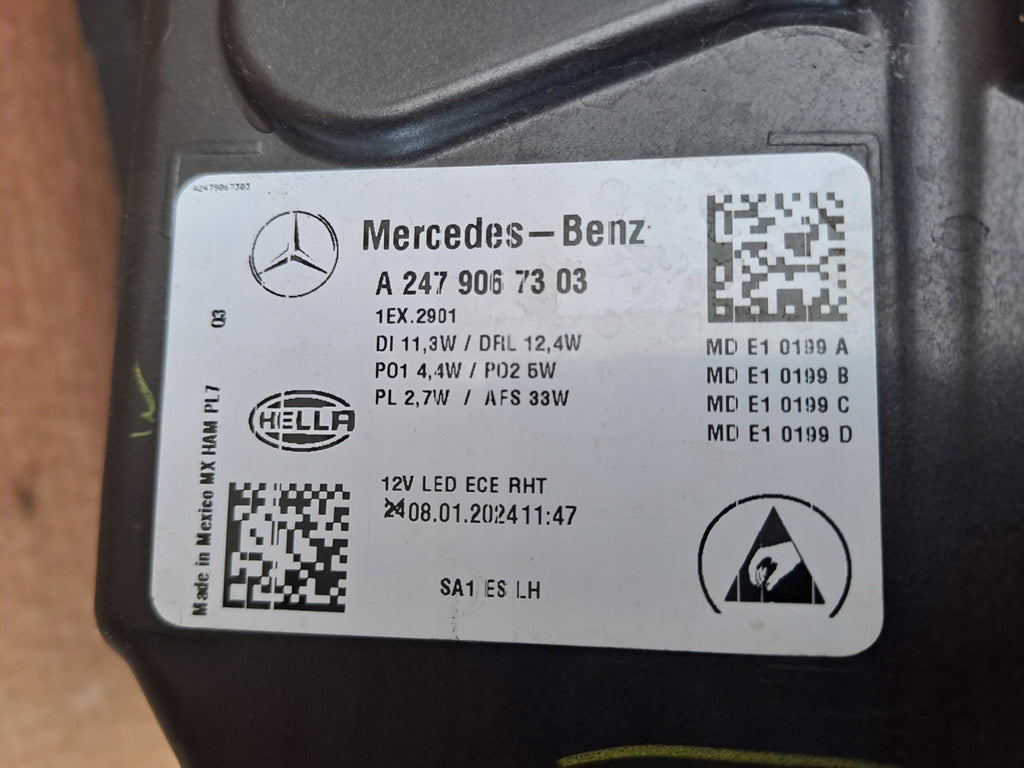 Frontscheinwerfer Mercedes-Benz W247 A2479067303 Links Scheinwerfer Headlight SCH8807298310mk