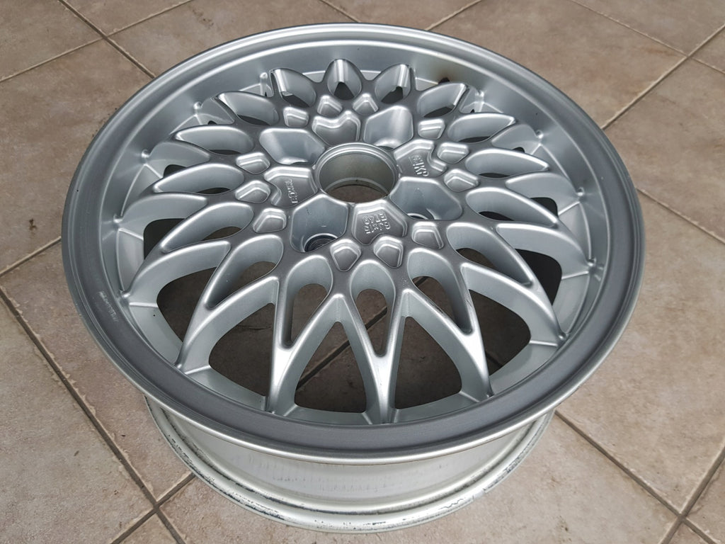 1x Alufelge 15 Zoll 6.0" 4x100 49ET Glanz Silber Opel Rim Wheel