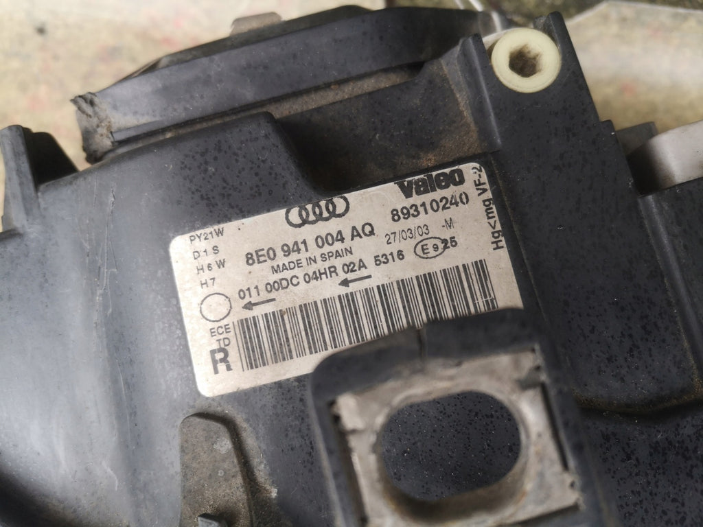 Frontscheinwerfer Audi A4 B6 8E0941004AQ Rechts Scheinwerfer Headlight SCH1586942717wa