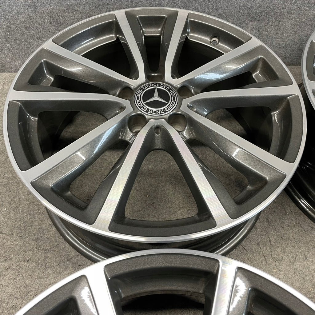 4x Alufelge 18 Zoll 7.5" 5x112 52ET Glanz Schwarz A2464010800 Mercedes-Benz FEL4798159264bi