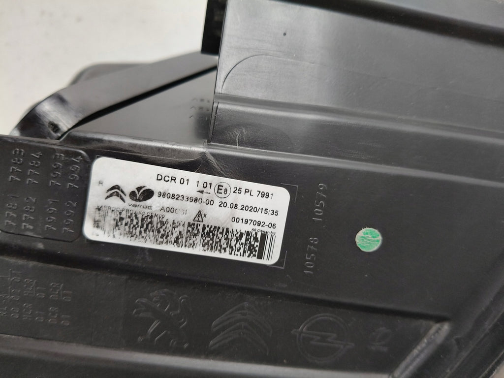 Frontscheinwerfer Citroën Spacetourer 9808233980 Xenon Rechts Headlight