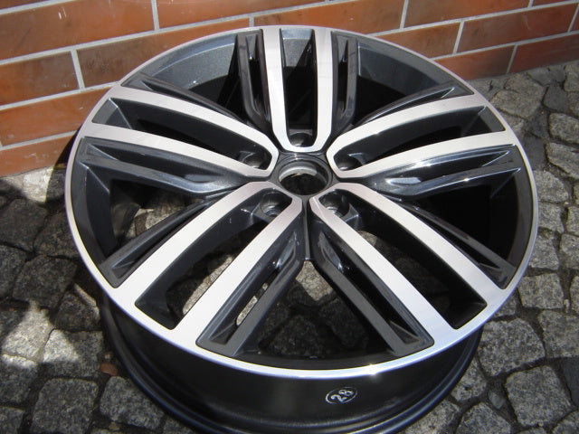 1x Alufelge 19 Zoll 7.0" 5x112 43ET Glanz Schwarz VW Tiguan Rim Wheel FEL9071528781de