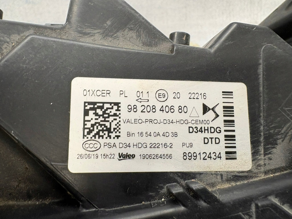 Frontscheinwerfer Citroën Ds3 9820840680 Full LED Rechts Scheinwerfer Headlight SCH1058927997ys