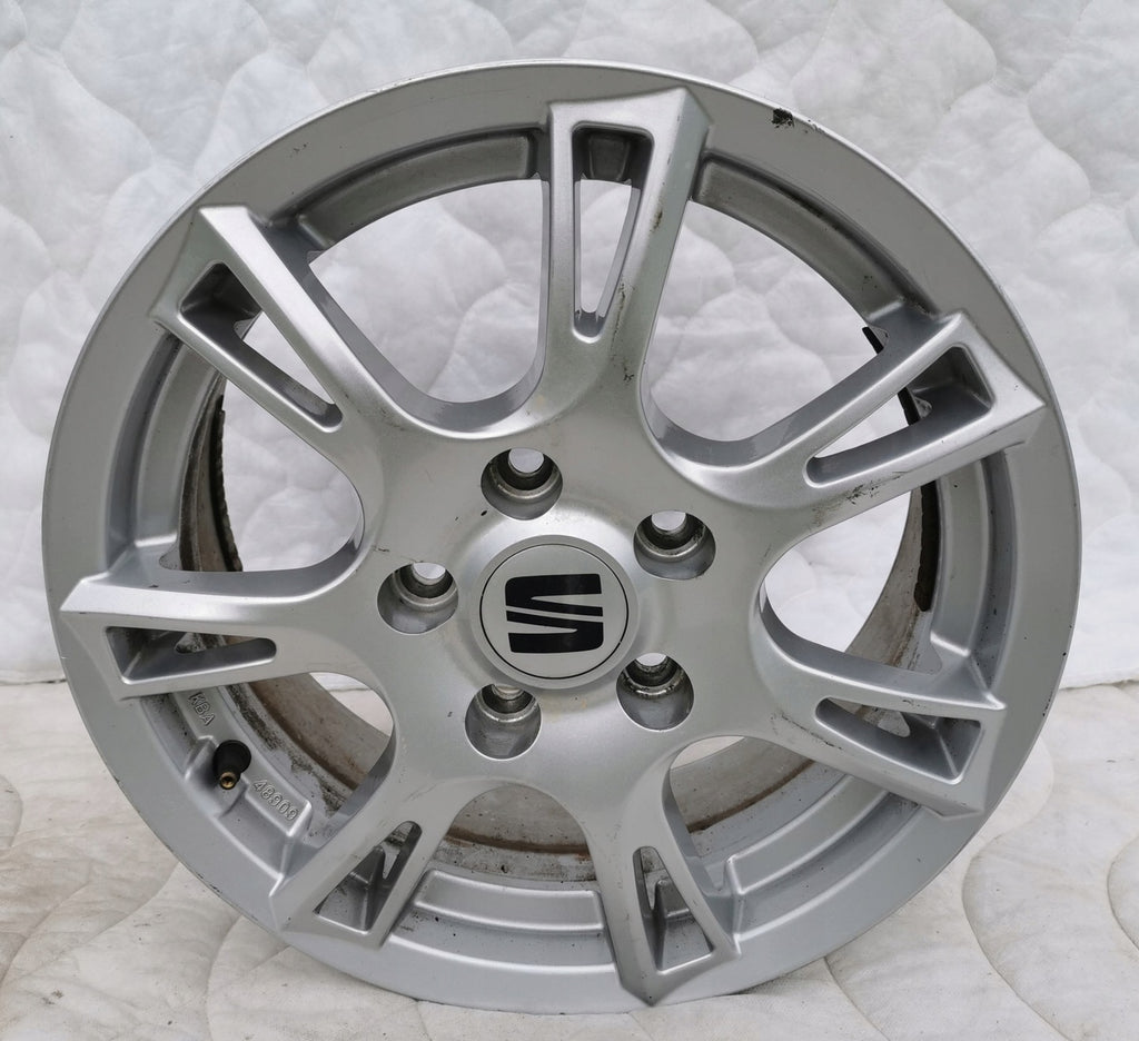 1x Alufelge 15 Zoll 6.0" 5x112 43ET Glanz Silber SE016015 Seat Leon Rim Wheel