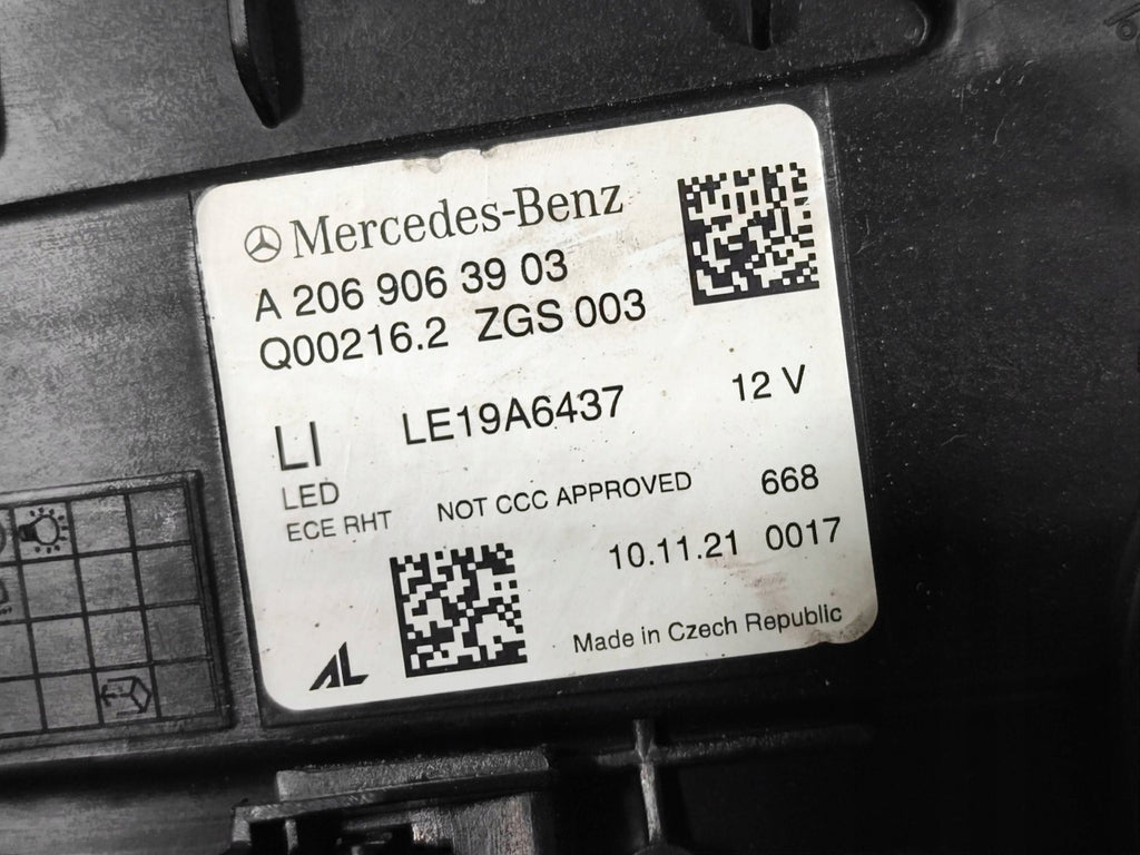 Frontscheinwerfer Mercedes-Benz W206 A2069063903 Links Scheinwerfer Headlight SCH7449929152pe