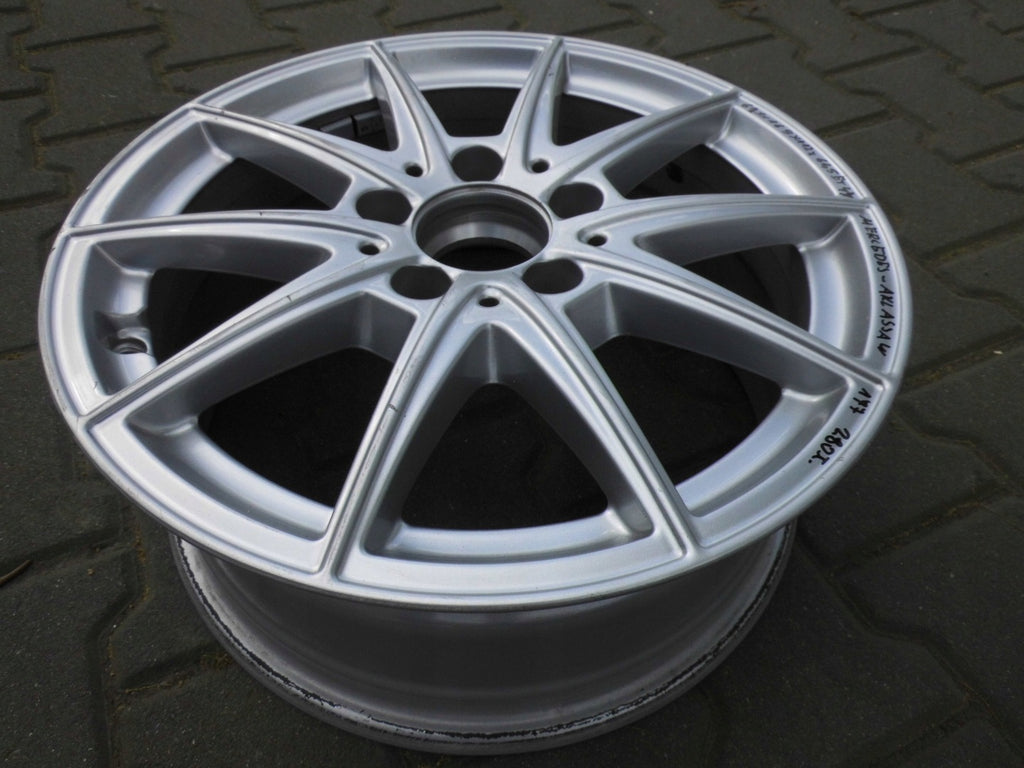 1x Alufelge 16 Zoll 6.5" 5x112 44ET Glanz Silber Mercedes-Benz W177 Rim Wheel