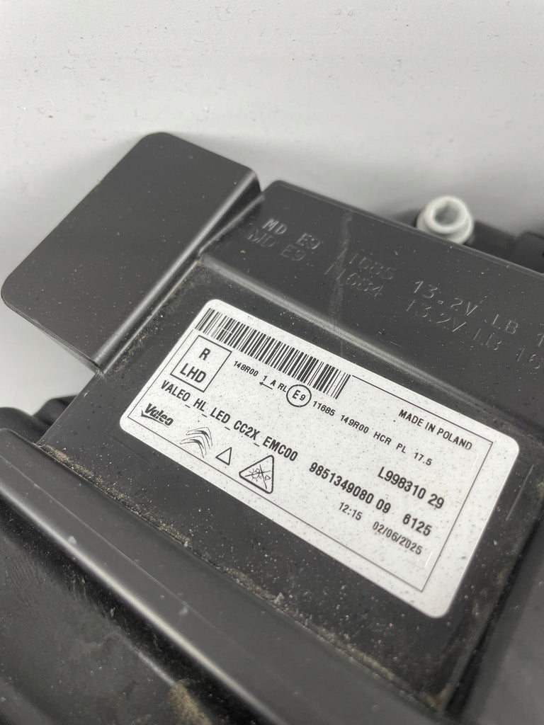Frontscheinwerfer Citroën C3 I 9851349080 LED Rechts Scheinwerfer Headlight SCH2960619073vk