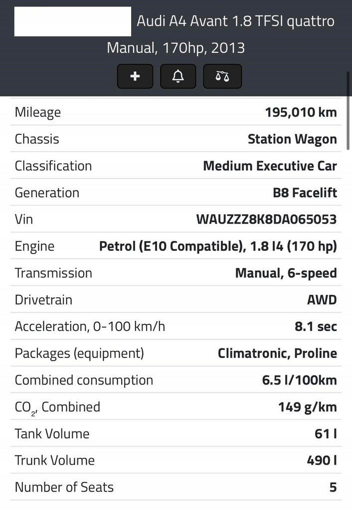 Motor Audi A4 B8 CJEB 1.8 TFSI 170PS 125kW 195TKm 2007 Benzin Engine Komplett