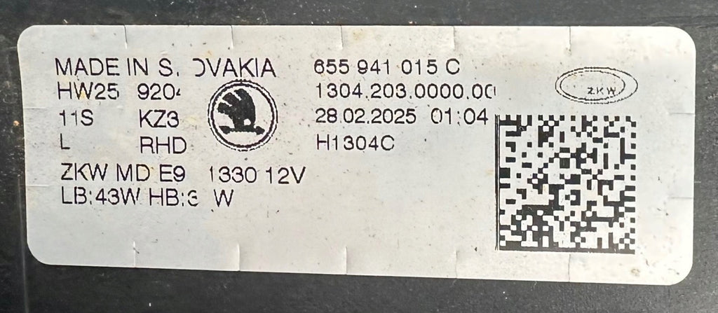 Frontscheinwerfer Skoda Kamiq 655941015C Links Scheinwerfer Headlight SCH5028681514wa