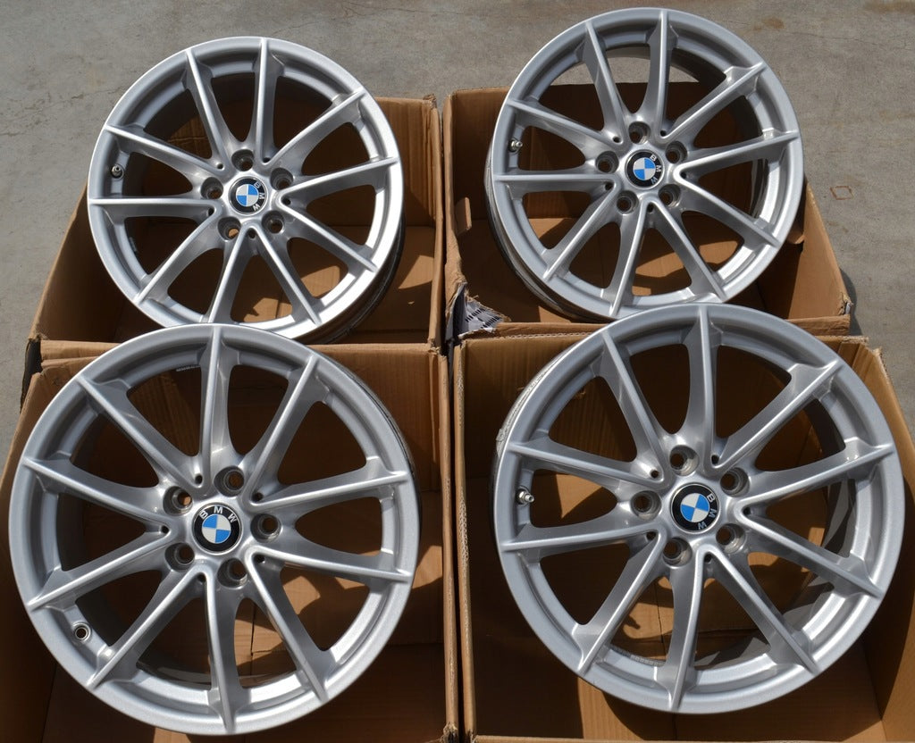 4x Alufelge 17 Zoll 7.5" 5x112 27ET Glanz Silber 6868217 BMW 5 G30 G20 Rim Wheel FEL7737645814oi