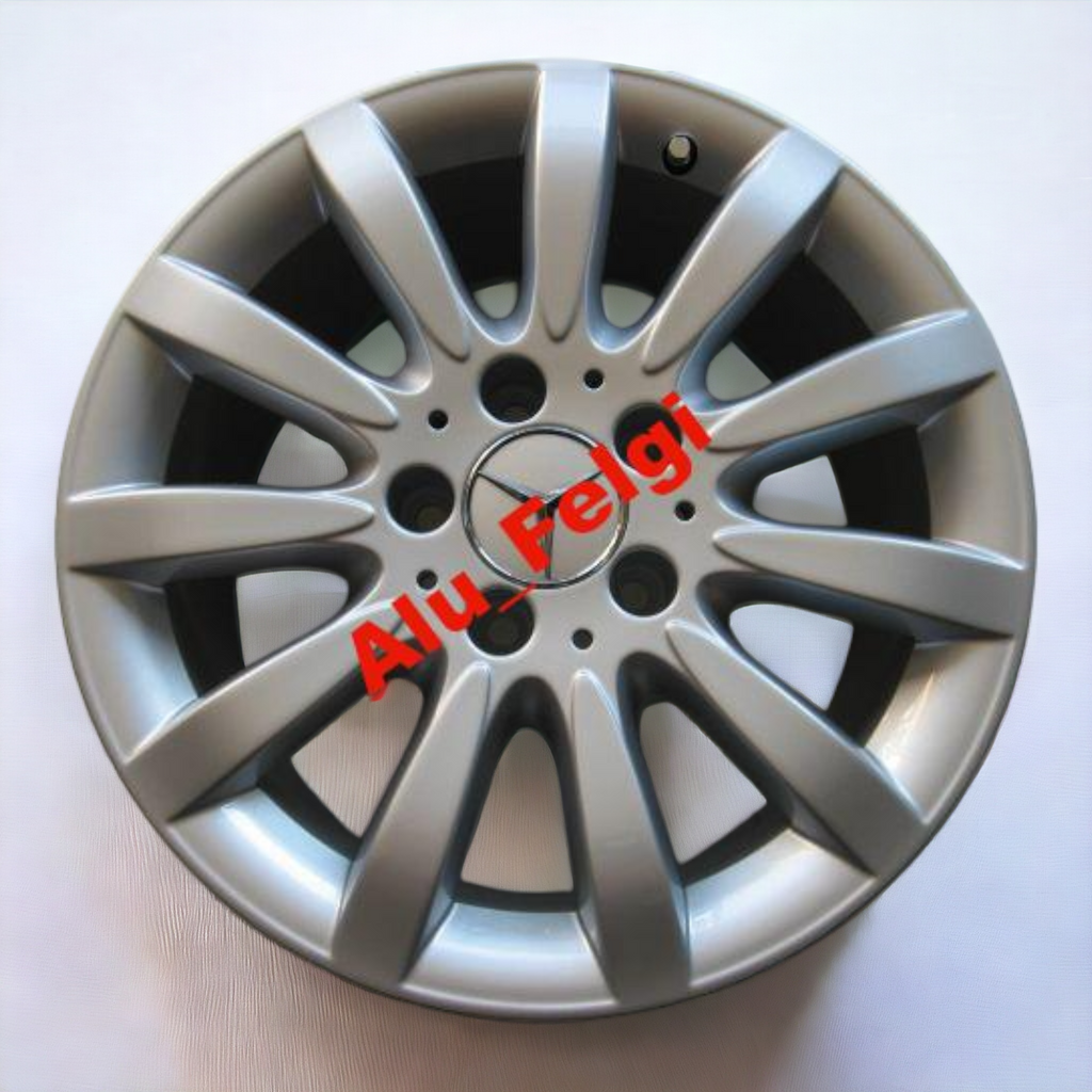 1x Alufelge 16 Zoll 7.5" 5x112 42ET Glanz Silber Mercedes-Benz Rim Wheel