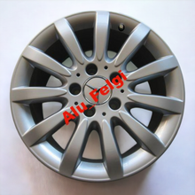 Laden Sie das Bild in den Galerie-Viewer, 1x Alufelge 16 Zoll 7.5&quot; 5x112 42ET Glanz Silber Mercedes-Benz Rim Wheel