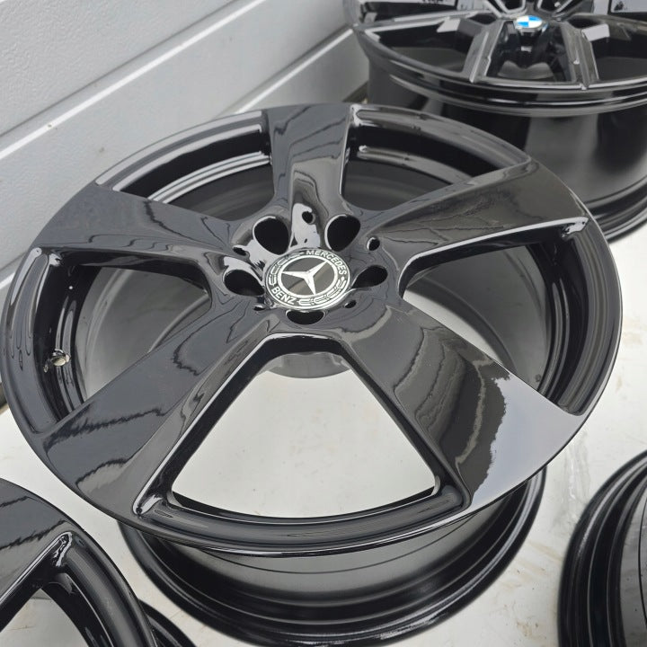4x Alufelge 18 Zoll 8.5" 5x112 48ET Glanz Schwarz A2124011402 Mercedes-Benz W212 FEL8032378297yq