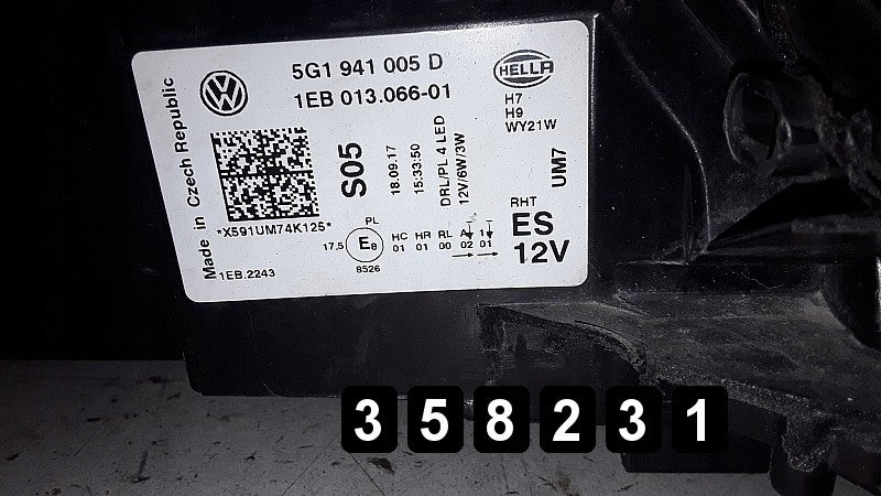 Frontscheinwerfer VW Golf 5G1941005D Links Scheinwerfer Headlight SCH1942889184fp