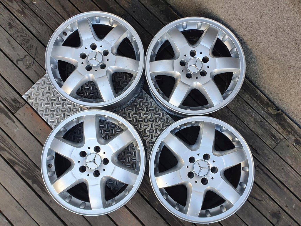 4x Alufelge 17 Zoll 8.5" 5x112 52ET Glanz Silber A1634012702 Mercedes-Benz W163