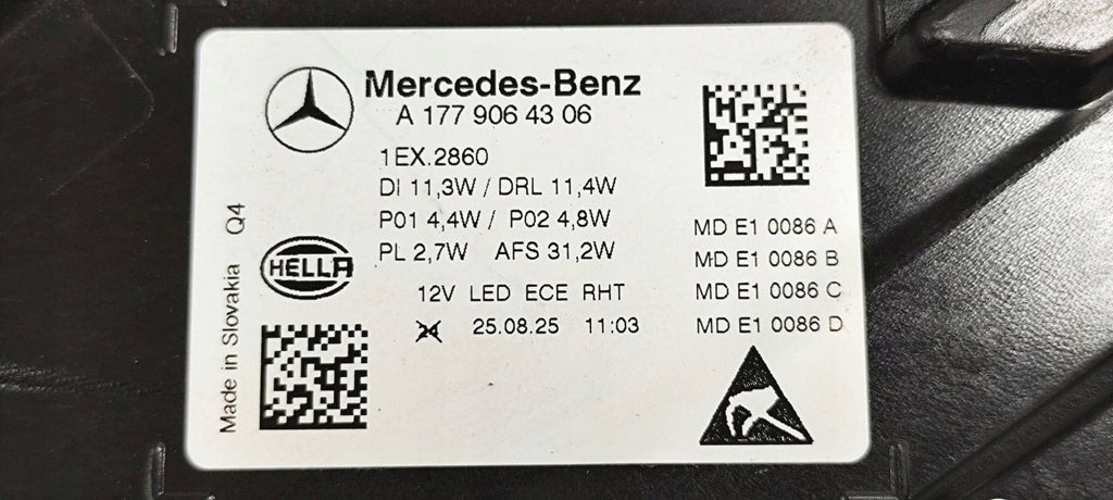 Frontscheinwerfer Mercedes-Benz W177 A1779064306 Links Scheinwerfer Headlight SCH4844386322vq
