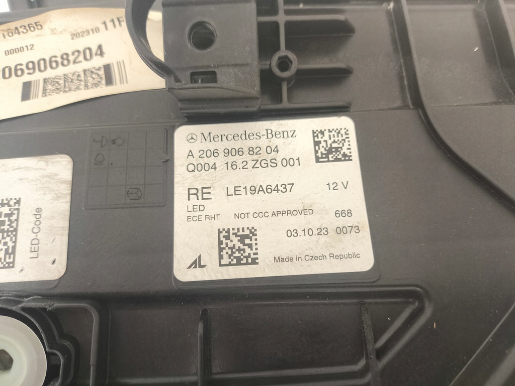 Frontscheinwerfer Mercedes-Benz W206 A2069068204 Rechts Scheinwerfer Headlight SCH3223740501nm