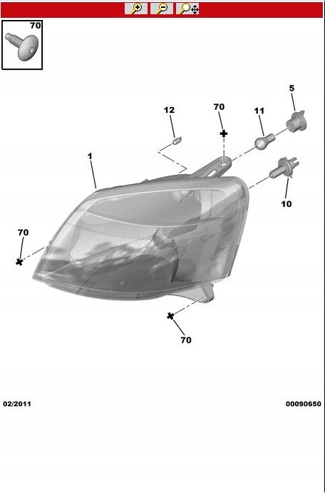 Frontscheinwerfer Citroën Berlingo 6205AW Rechts Scheinwerfer Headlight SCH4403882029jv