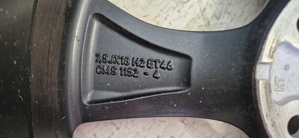 1x Alufelge 18 Zoll 7.5" 5x112 46ET Glanz Schwarz 5FA601025H Seat Leon Rim Wheel FEL5520333154hw