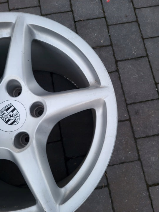 1x Alufelge 18 Zoll 11.0" 5x130 51ET Glanz Silber 99736214200 Porsche Carrera FEL9018350924fs