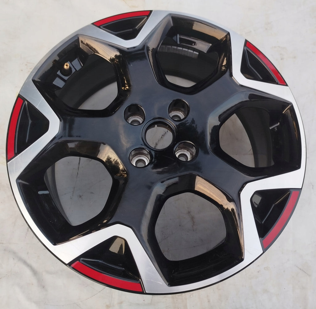 1x Alufelge 18 Zoll 7.0" 5x108 Schwarz 9835097680 Opel Rim Wheel