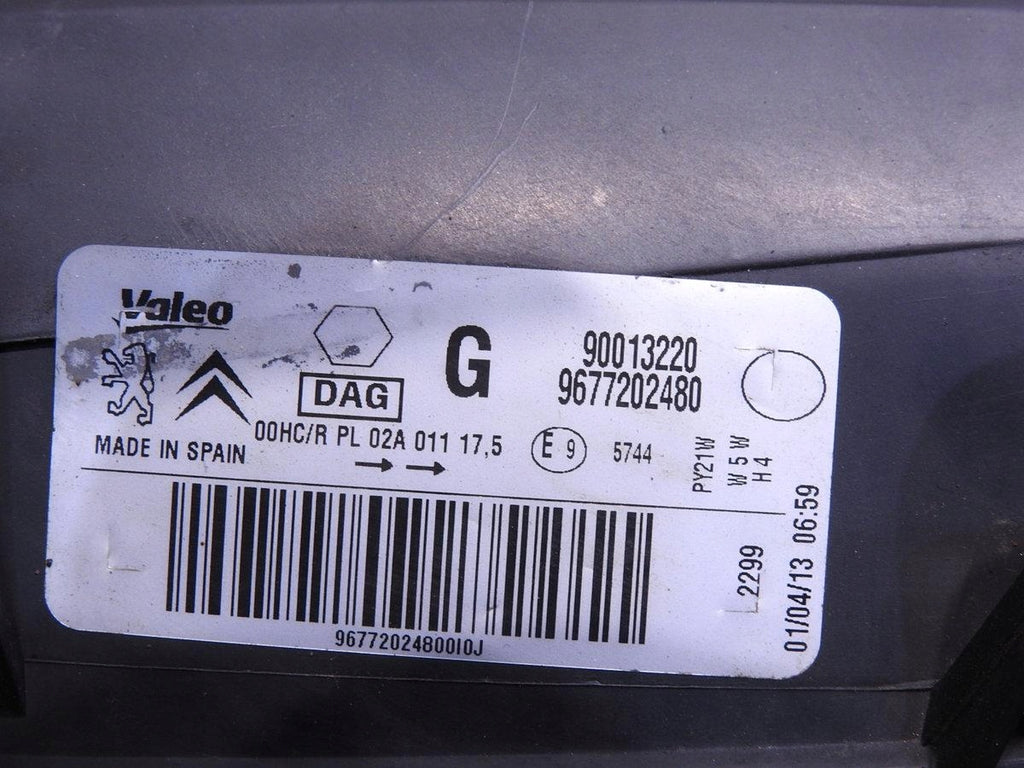 Frontscheinwerfer Peugeot Partner Tepee 9677202480 90013220 Links Headlight SCH7628009317ti