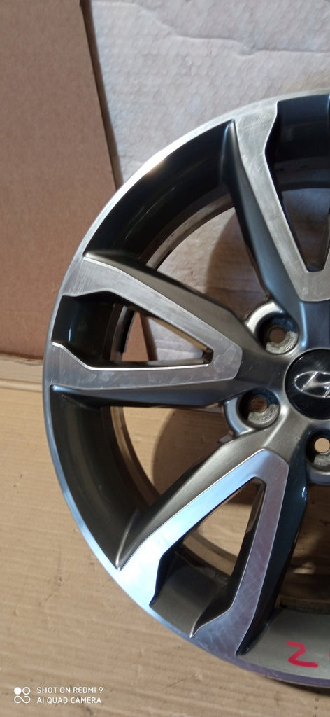 1x Alufelge 18 Zoll 7.5" 5x114.3 49ET Glanz Grau 52910-A1185 Hyundai Santa Fe