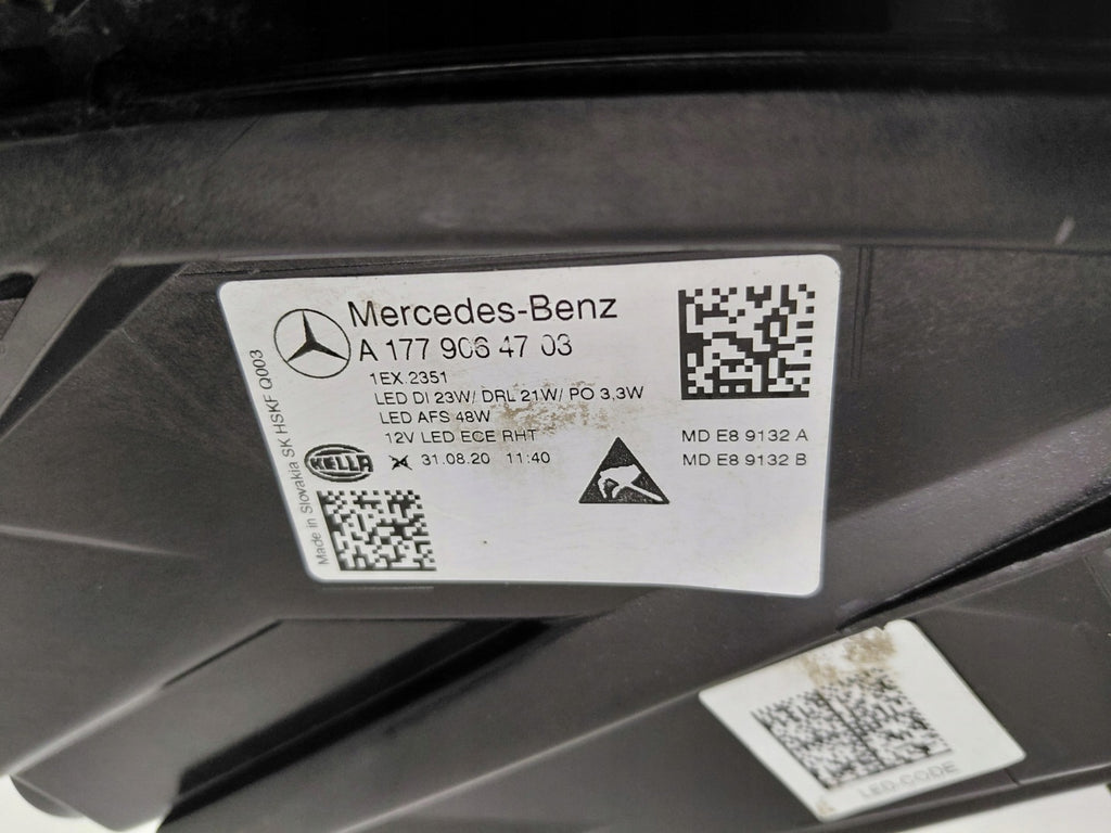 Frontscheinwerfer Mercedes-Benz W177 A1779064703 Full LED Links Headlight SCH2522474970qy