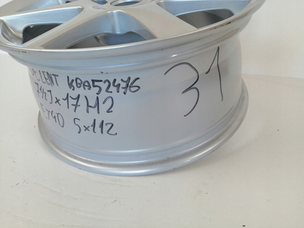 1x Alufelge 17 Zoll 7.5" 5x112 40ET Glanz Silber TTY78SA40 Rim Wheel FEL3630449901he