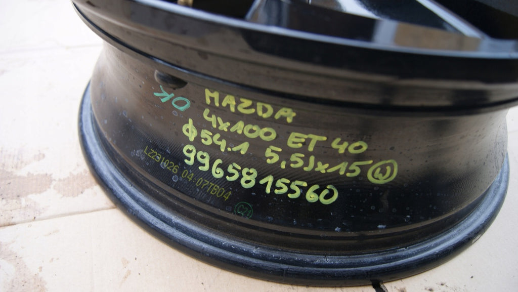 1x Alufelge 15 Zoll 5.5" 4x100 9965815560 Mazda I Rim Wheel FEL3025191352eq