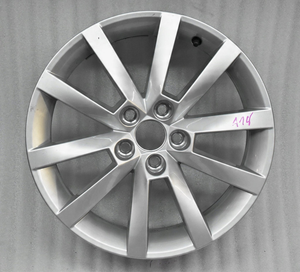 1x Alufelge 16 Zoll 6.0" 5x100 38ET Glanz Silber 657601025 Skoda Scala Kamiq