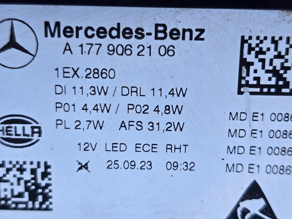 Frontscheinwerfer Mercedes-Benz W177 A1779062106 Vorderseite Headlight SCH2477872727vv