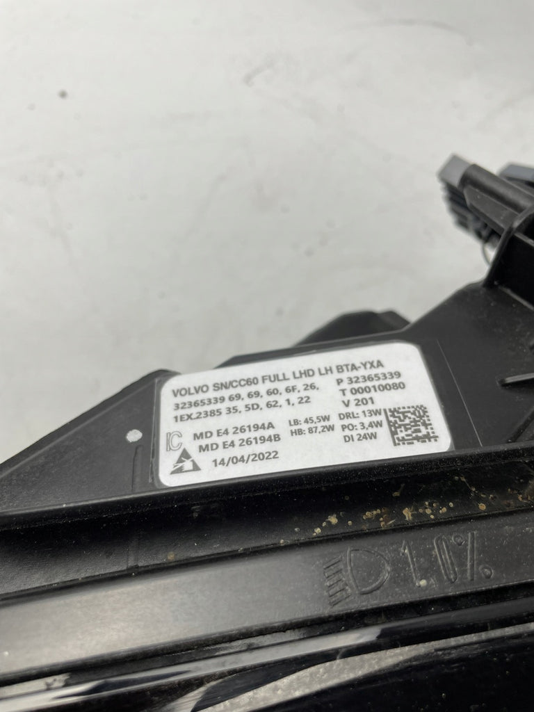 Frontscheinwerfer Volvo S60 II V60 32365339 Full LED Rechts oder Links SCH4966789264az