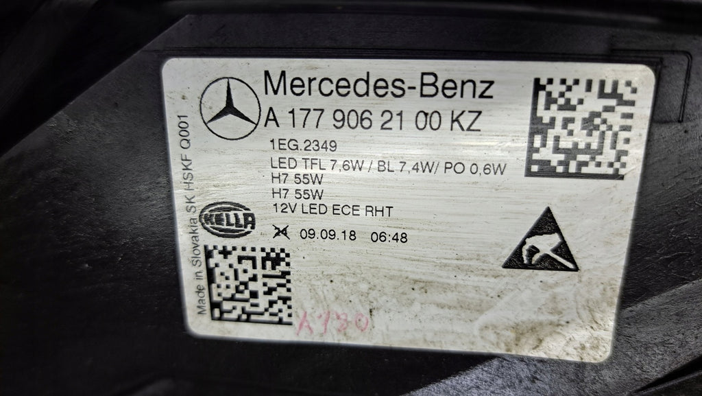 Frontscheinwerfer Mercedes-Benz W177 A1779062100KZ Links Scheinwerfer Headlight SCH3824257509yt