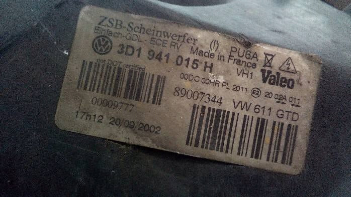 Frontscheinwerfer VW Phaeton 3D1941015H Links Scheinwerfer Headlight SCH2608455340vy