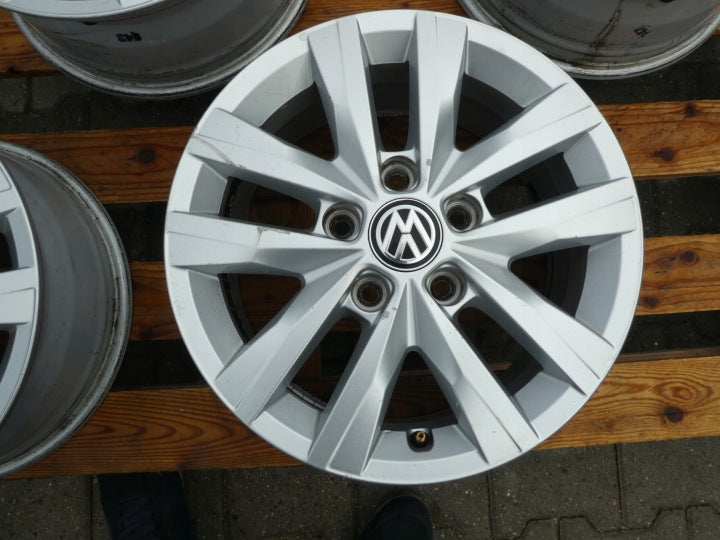 4x Alufelge 16 Zoll 6.5" 5x120 51ET Glanz Silber 7E0601025N VW T6 T5 Rim Wheel FEL6578139214dw
