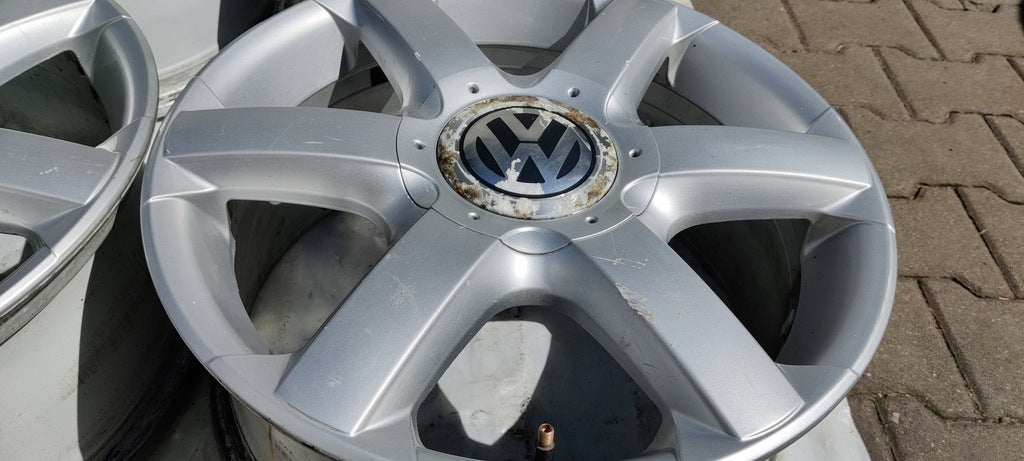 4x Alufelge 17 Zoll 7.5" 5x120 55ET Glanz Silber 7L6601025 VW Touareg Rim Wheel FEL5520925816jr