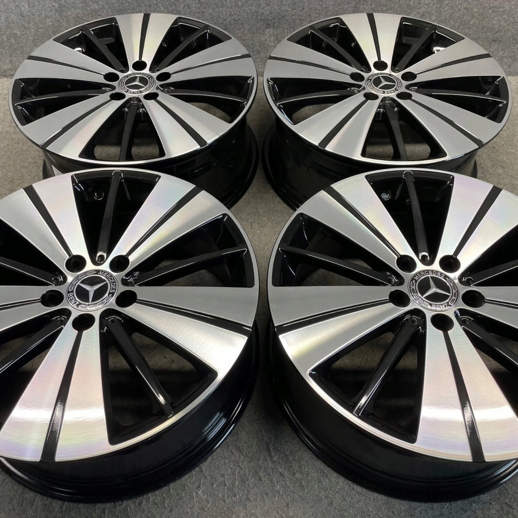 4x Alufelge 18 Zoll 7.5" 5x112 52ET Glanz Schwarz A2464011800 Mercedes-Benz FEL7360322691pl