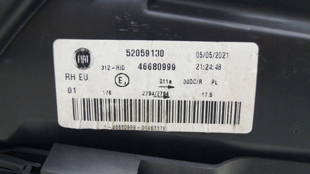 Frontscheinwerfer Fiat 500 5205913089 Xenon Rechts Scheinwerfer Headlight SCH6780361330rl