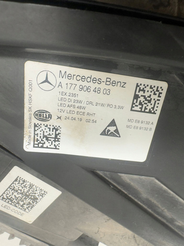 Frontscheinwerfer Mercedes-Benz W177 A1779064803 A2479018402 Full LED Rechts SCH3002805617zq