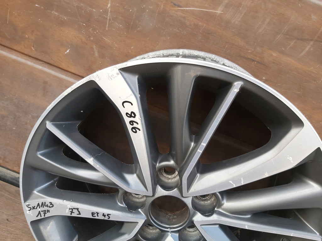 1x Alufelge 17 Zoll 7.0" 5x114.3 45ET HL3104-11GY02 Toyota Avensis Rim Wheel