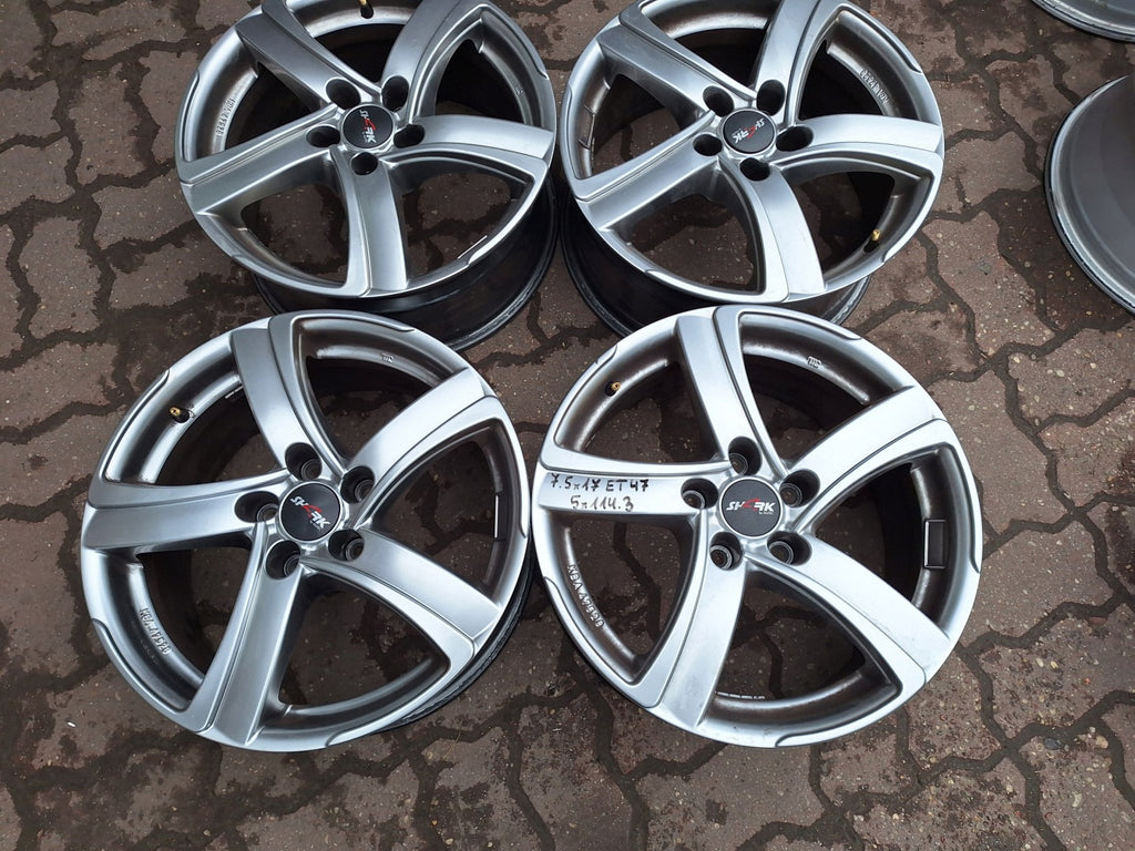 4x Alufelge 17 Zoll 7.5" 5x114.3 47ET KBA47528 Honda Civic I Cr-V Accord FEL5712585594wt