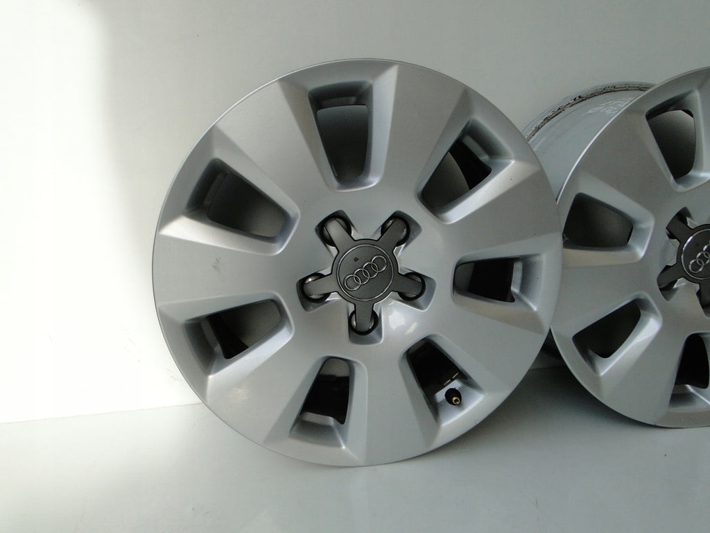 4x Alufelge 16 Zoll 7.5" 5x112 37ET Silber Audi Rim Wheel