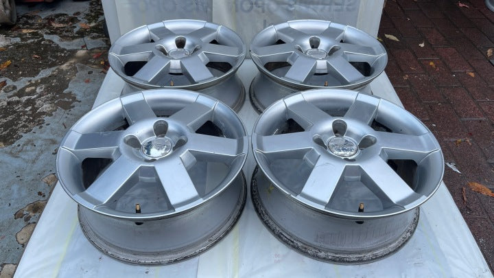 4x Alufelge 16 Zoll 6.0" 4x108 34ET Glanz Silber 3S51AB Ford Fiesta I Fusion FEL5102439130yh