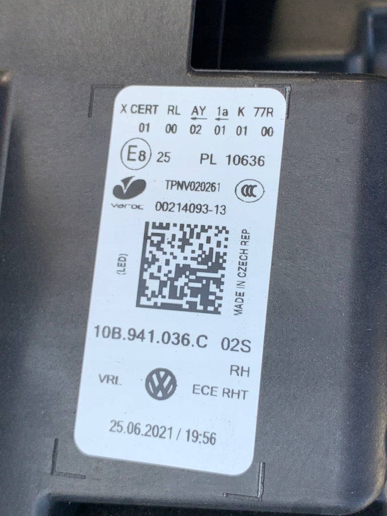 Frontscheinwerfer VW 10B941036B LED Rechts Scheinwerfer Headlight SCH3467529980by