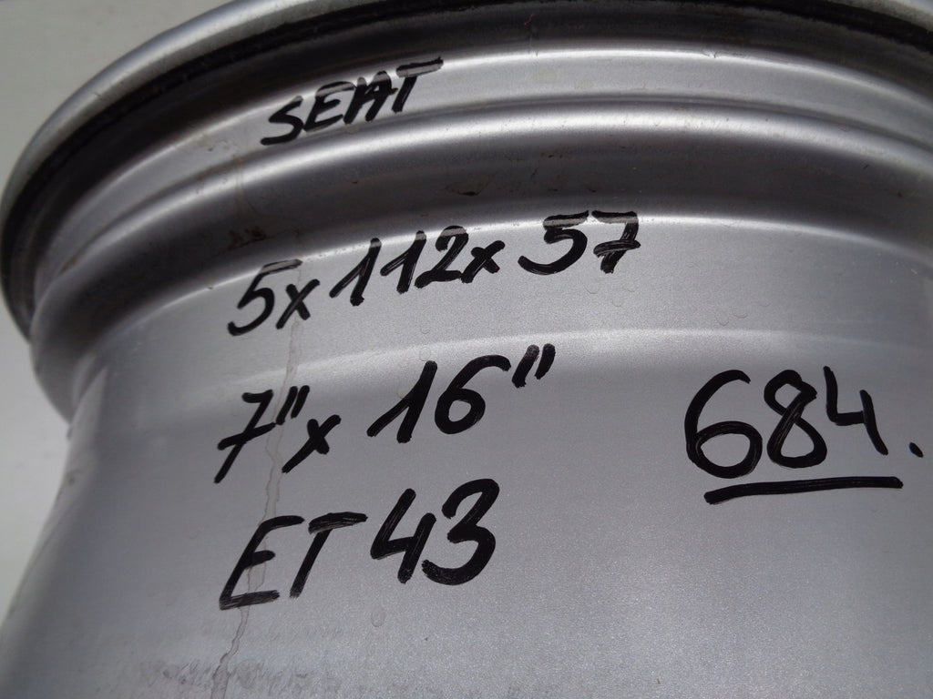 1x Alufelge 16 Zoll 7.0" 5x112 43ET 5FA601025 Seat I Rim Wheel FEL9949115245qx