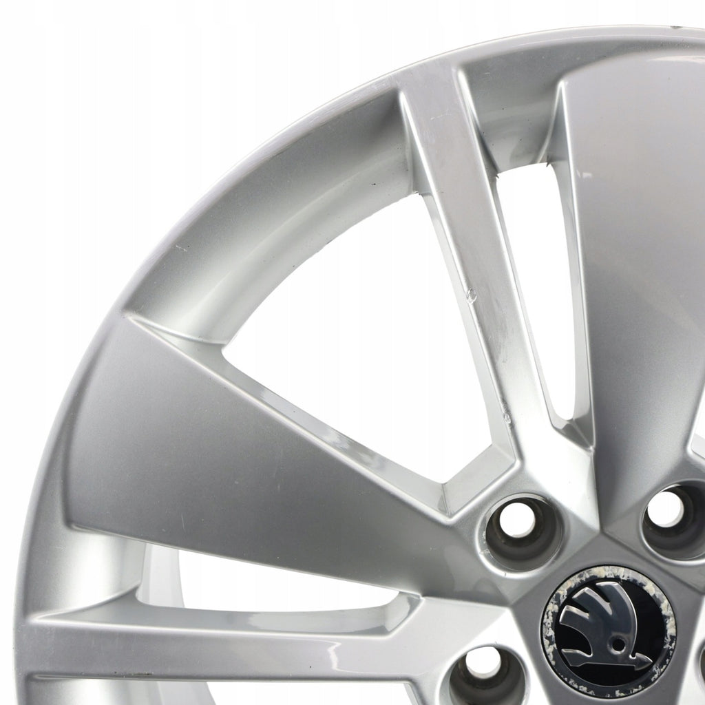 1x Alufelge 18 Zoll 8.0" 5x112 44ET Glanz Silber 3V0601025F Skoda Superb FEL9150671695pq