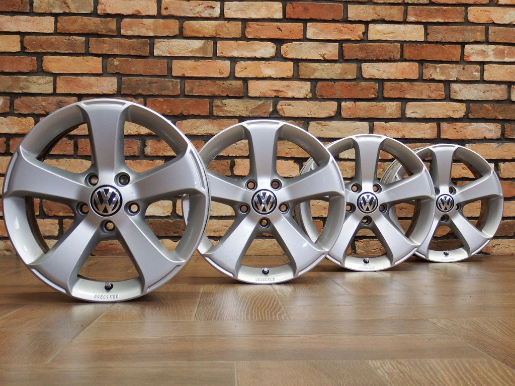 4x Alufelge 16 Zoll 6.5" 5x112 33ET Glanz Grau VW Sharan Rim Wheel FEL2784694186am