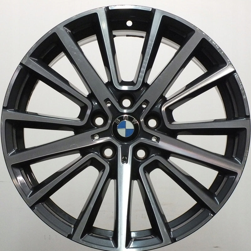 1x Alufelge 18 Zoll 8.0" 5x112 57ET Glanz Graphit 6851786 BMW 1 Mg Rim Wheel FEL4521674625qh