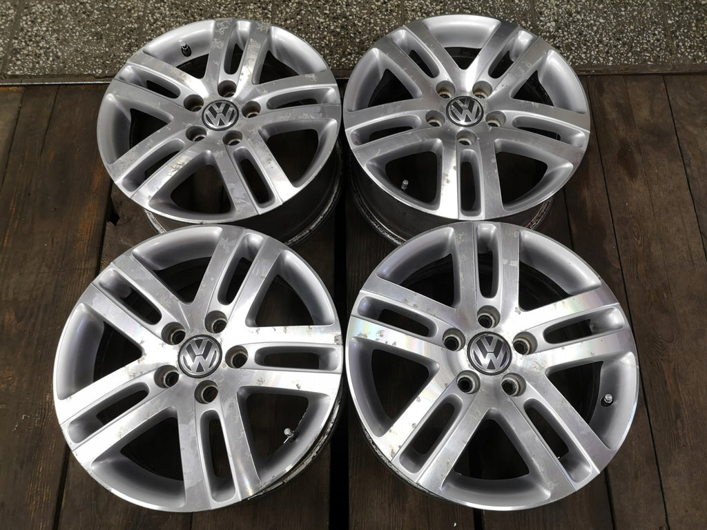 4x Alufelge 16 Zoll 6.5" 5x112 50ET Glanz Silber 1K0601025AJ VW Touran Rim Wheel FEL4910079252vo